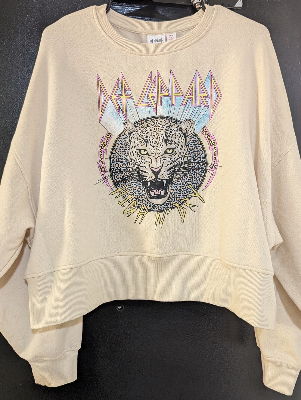 Def Leppard High N Dry Cropped Sweatshirt